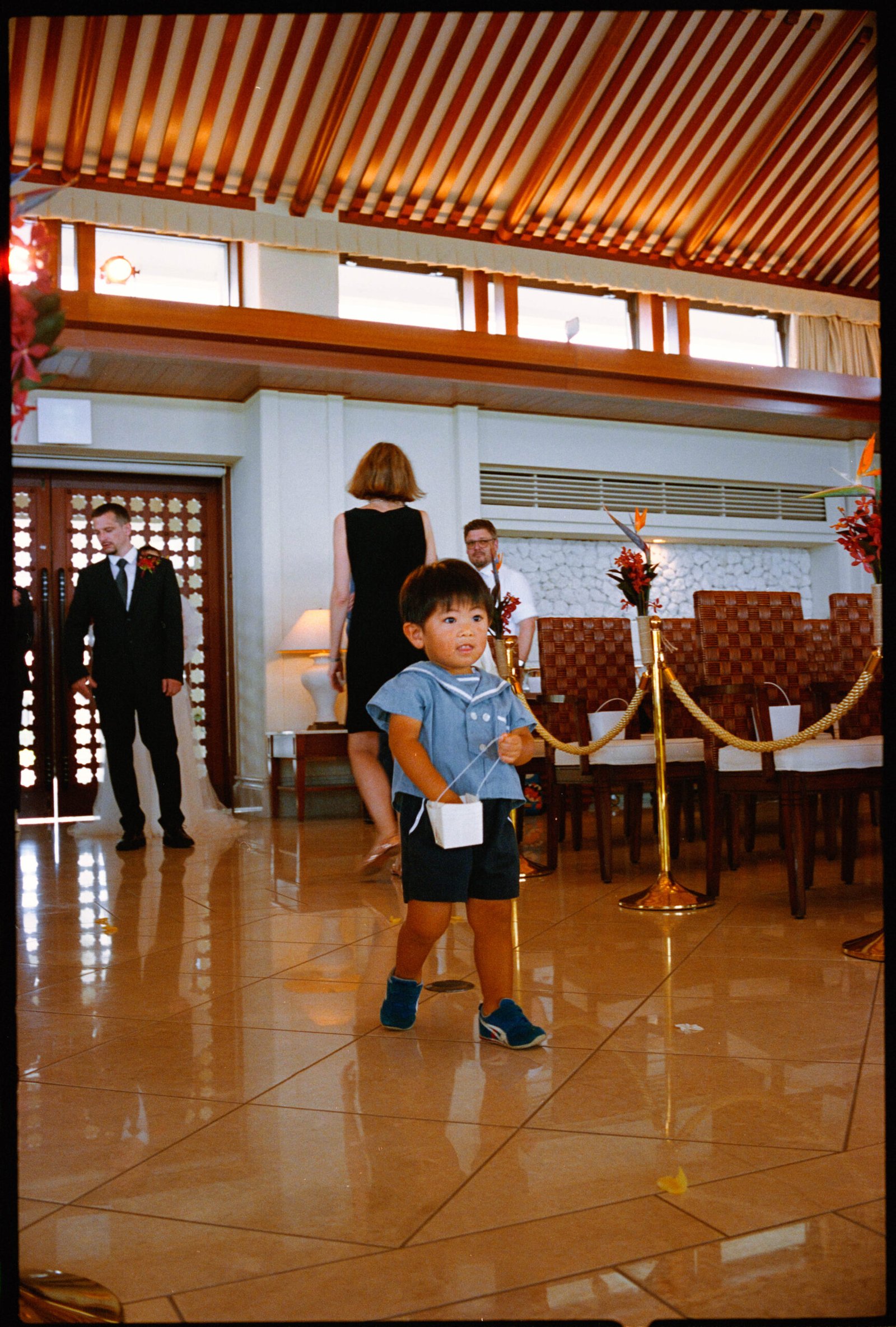 A child in the ceremony hall