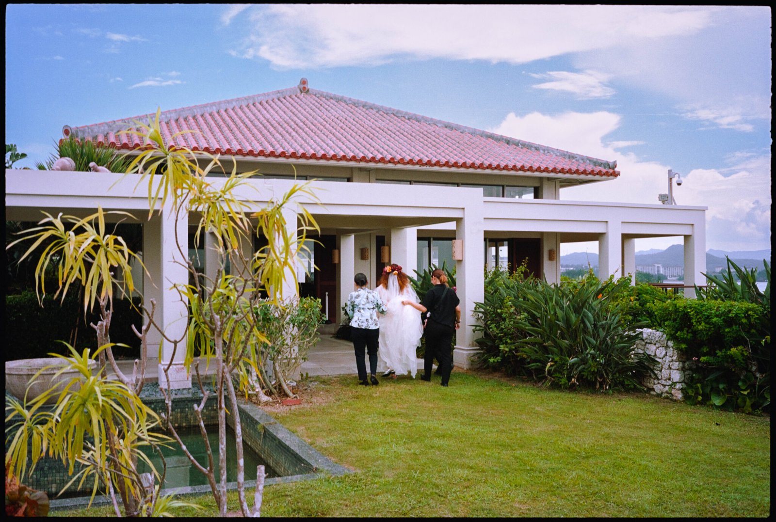 The venue and garden by the sea
