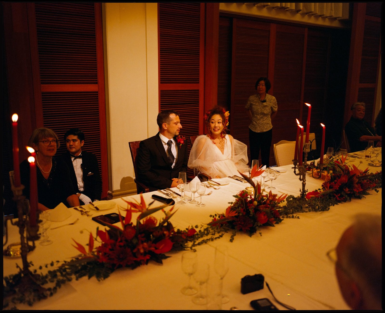 The couple at the head table