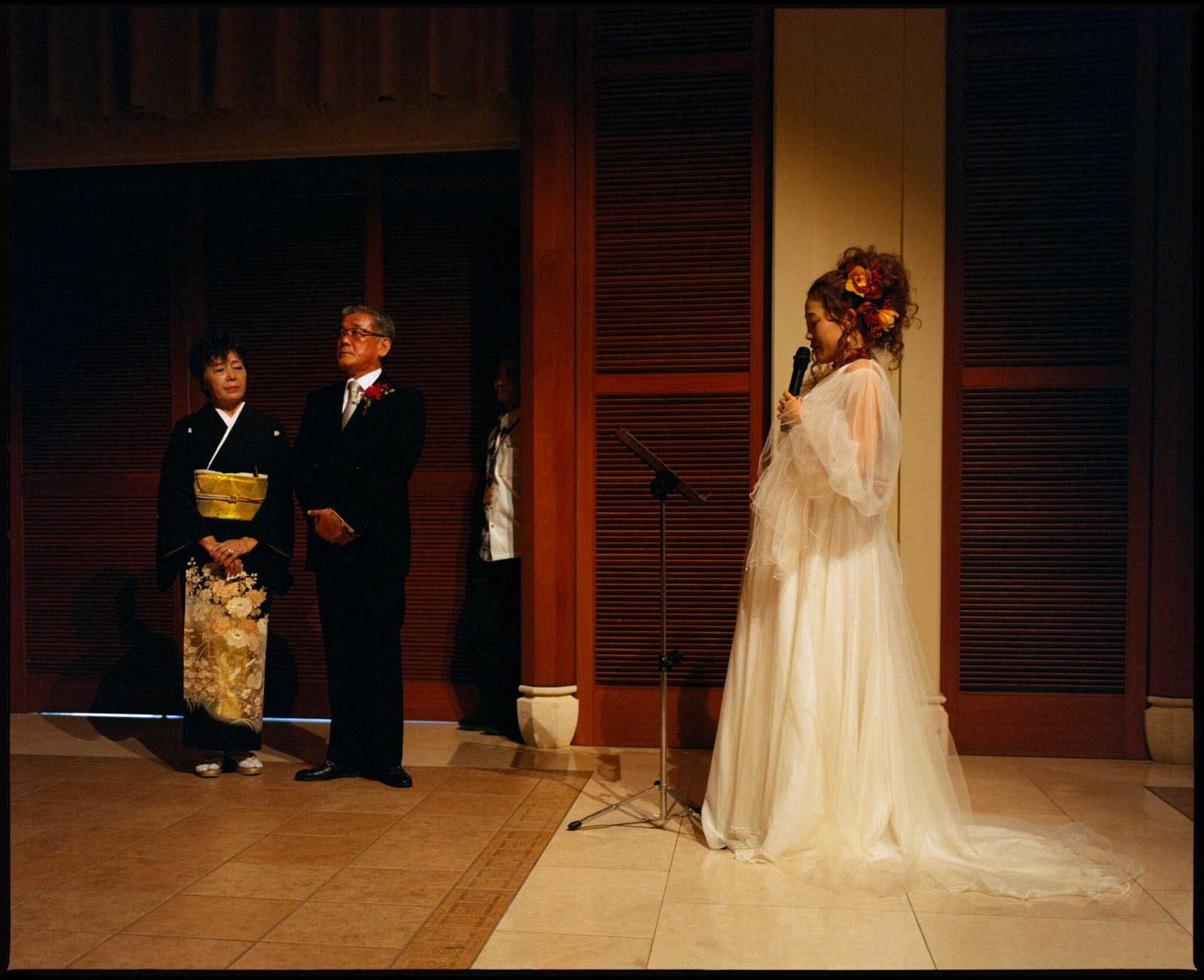 The bride with family at the reception