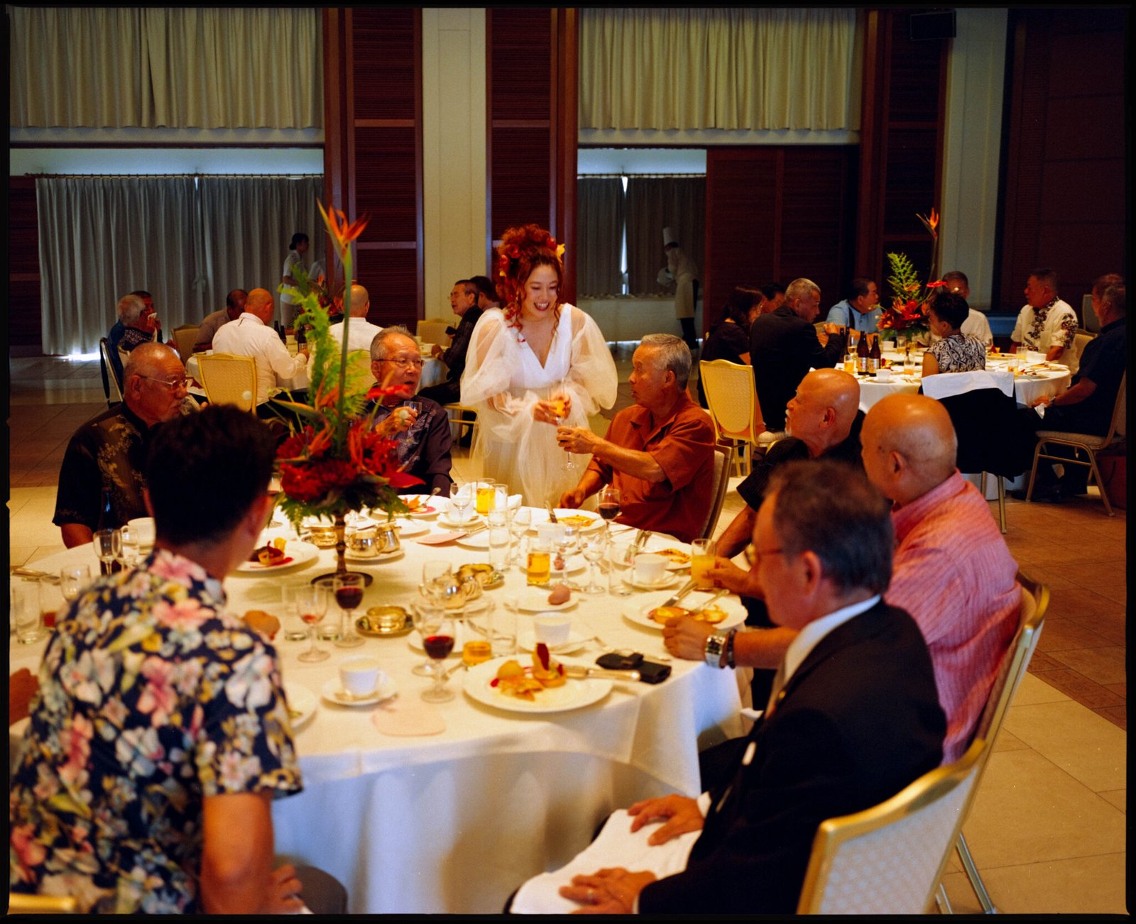 Guests at the reception dinner